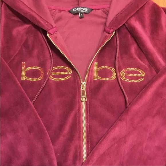 NWT Velour Zip-Up Hoodie with Crystal Logo - Picture 5 of 5